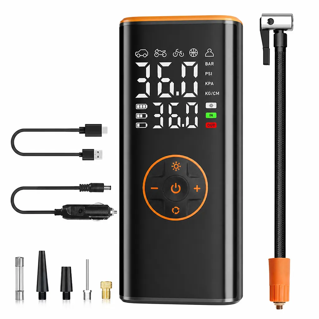 Wireless Car Tyre Inflator With Colour Display product view