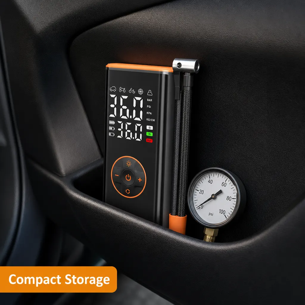 Wireless Car Tyre Inflator With Colour Display product view