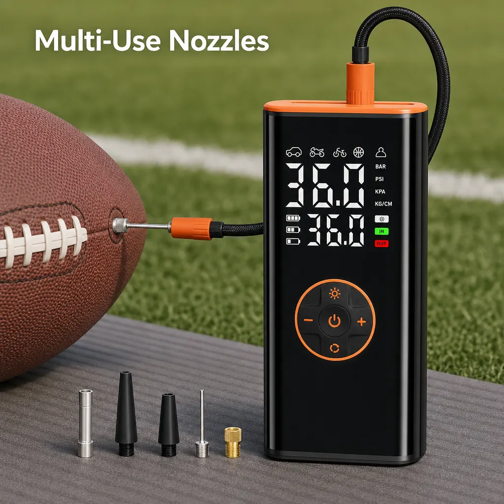 Wireless Car Tyre Inflator With Colour Display detail view
